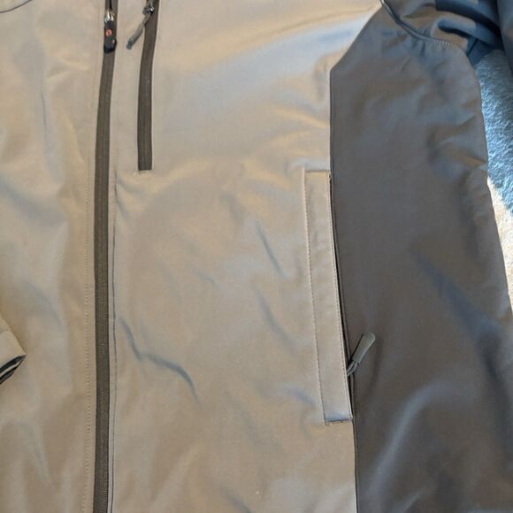GH BASS EARTH Men’s Size Large Jacket Softshell Fleece Lined Full Zip Pockets - Picture 3 of 7
